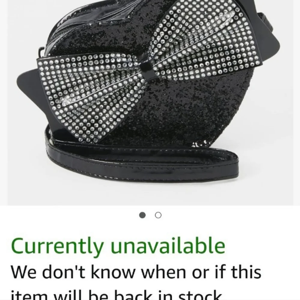 Mary Janes Style Glitter Holographic Heart Crossbody Bag - Black BNWT RETIRED